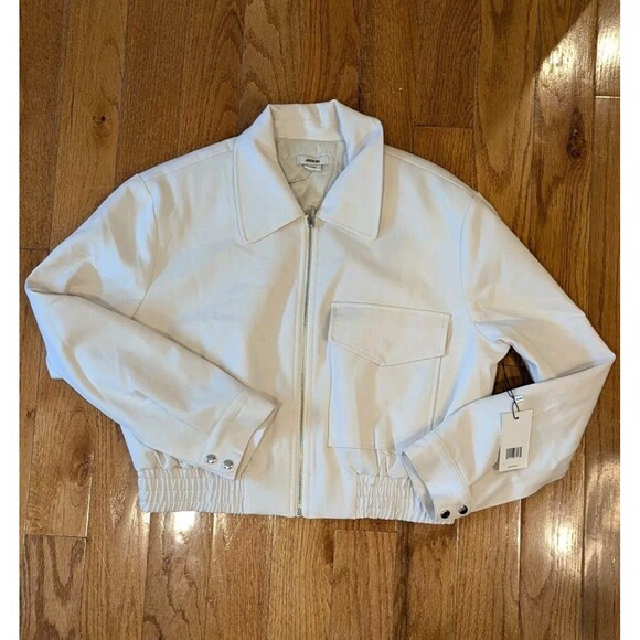 Jason Wu NWT Size Large Cream Bomber Jacket MSRP $320 - Picture 1 of 7
